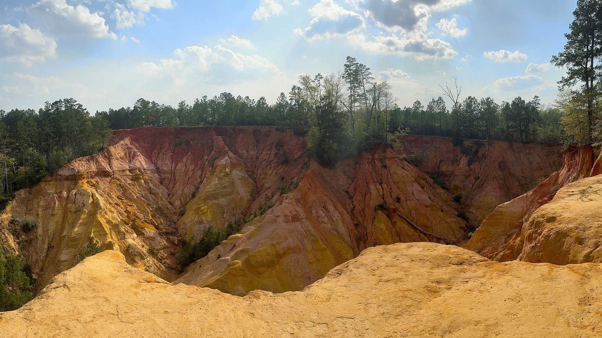 Eroded sandstone formations at Mississippi’s ‘Little Grand Canyon’